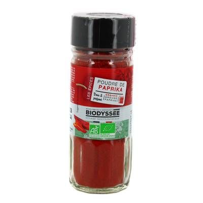 Biodyssée Paprika doux bio flacon verre, 50g