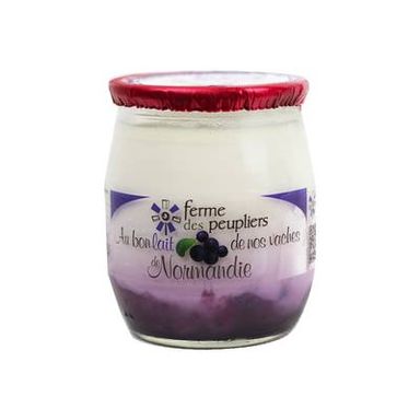 La Ferme Des Peupliers Yaourt Entier sur lit de Myrtilles, 125g