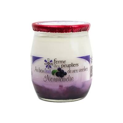 La Ferme Des Peupliers Yaourt Entier sur lit de Myrtilles, 125g