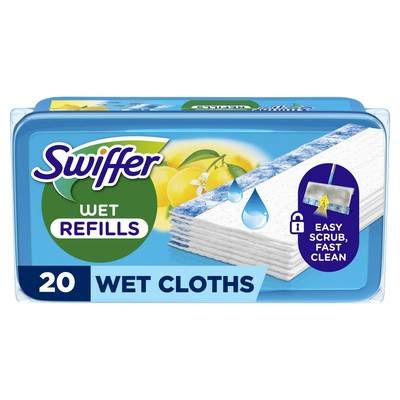 Swiffer Lingette Sol Fraîcheur et Anti-Poussière Parfum Citron, 20 lingettes