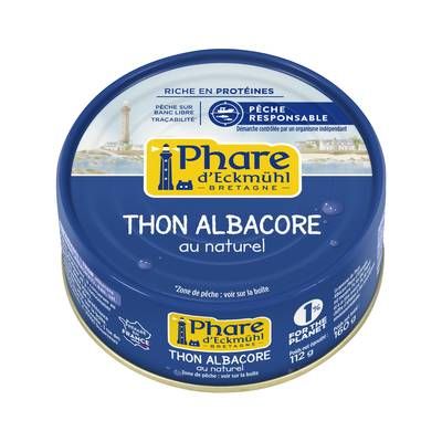 Phare d'Eckmuhl Thon naturel Albacore Pêche Responsable, 160G