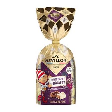 Révillon Papillottes pétard Chocolat Blanc et Lait, 300g