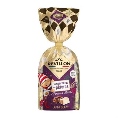 Révillon Papillottes pétard Chocolat Blanc et Lait, 300g