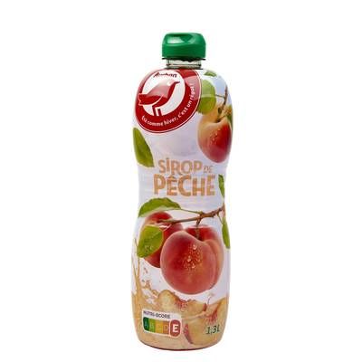 Auchan Sirop de pêche, 1,3L