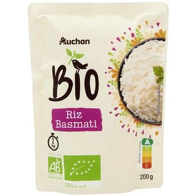 Auchan BIO Riz basmati Bio sachet express, 200g