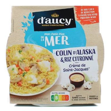 D'aucy Colin d'alaska à la creme de Saint Jacques, 280g