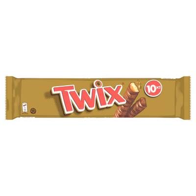 Twix Barre choclolat et caramel x10, 500g