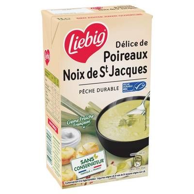 Liebig Soupe Délice de Poireaux et Noix de Saint Jacques MSC, 1L