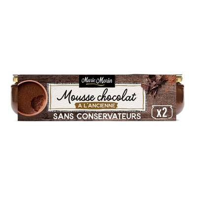 Marie Morin Mousse au chocolat à l'ancienne, 2x100g