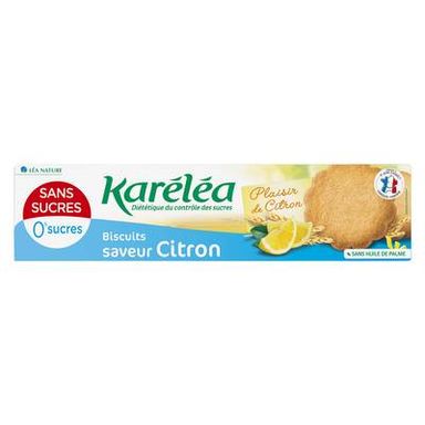 Karéléa Biscuits Citron Sans Sucre, 132g