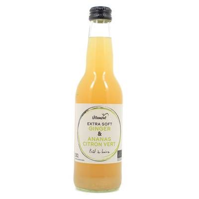 Vitamont Extra soft gingembre ananas citron vert bio, 33cl