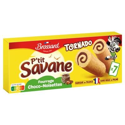 Savane Gâteau roulé fourré chocolat noisettes x7, 175g