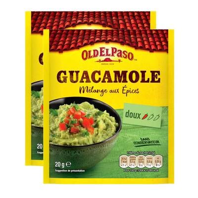 Old el Paso Préparation pour guacamole et mélange d'épices, Lot de 2x20g