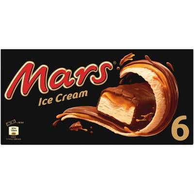Mars Barre glacée caramel, 6 barres - 240g