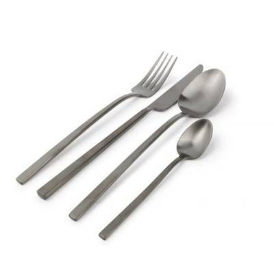 SP Collection Set de couverts 16 pièces mat noir Terno, 16 pièces