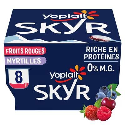 Yoplait Skyr Fruits Panachés 0%, 8x100g