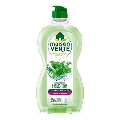 Maison Verte Liquide vaisselle au Basilic Thym, 500ml