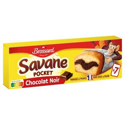 Savane Pocket chocolat noir x7, 210g