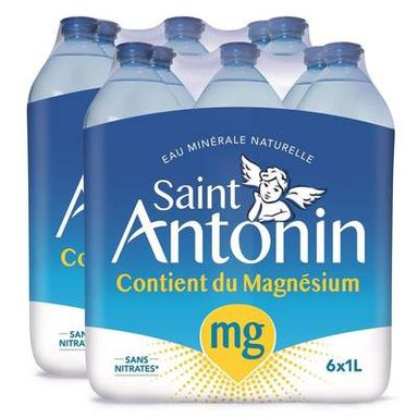 St Antonin Eau minérale naturelle, Lot de 2 - 6x1L
