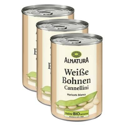 Alnatura Haricots Blancs Bio, Lot de 3x400g