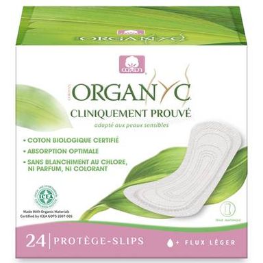 Organyc Protège-slips Flux léger, 24 pièces