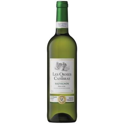 Vin de pays d'Oc Blanc IGP Les Ormes De Cambras Sauvignon, 75cl