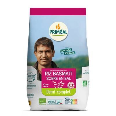Priméal Riz basmati 1/2 complet bio, 1KG
