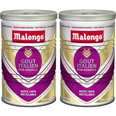 Malongo Café Moule Goût Italien, Lot de 2x250g