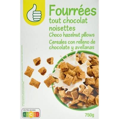 Pouce Céréales fourrées tout chocolat noisettes, 750g