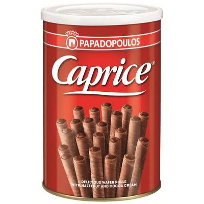 Caprice Gaufrettes Fourrées à la noisette et au cacao, 250g