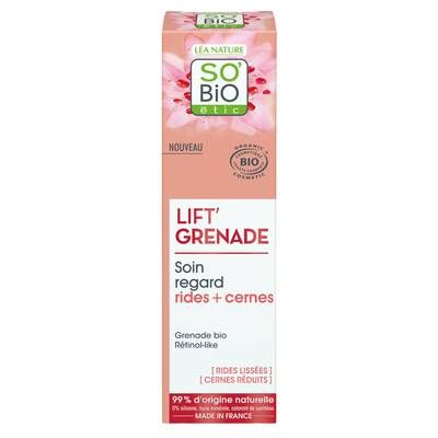 SO'BIO ETIC Soin regard rides + cernes, Lift Grenade, 15ml