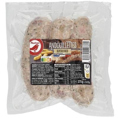 Auchan Andouillettes Supérieures, 3x125g