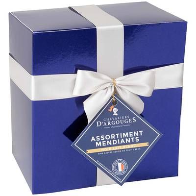 Les Chevaliers d'Argouges Ballotin cadeau assortiment de mandiants noir lait blanc, 235g