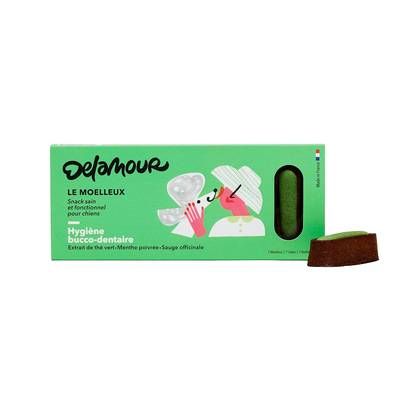 Delamour Friandise Pâtisserie Moelleux Hygiene Dentaire -  Récompense pour chien, 100g