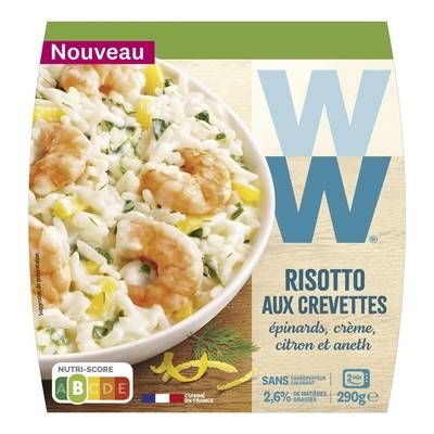 WW Risotto aux crevettes, Epinards, crème citron et aneth, 300g