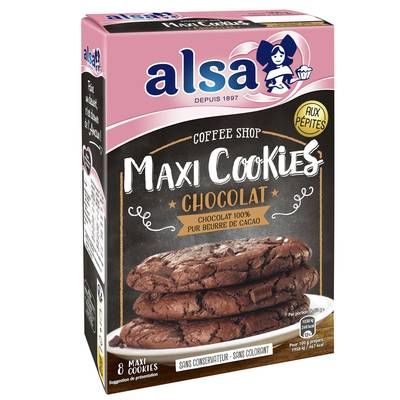 Alsa Preparation à maxi cookie chocolat au pépite de chocolat, 350g