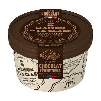 Maison de la Glace Glace artisanale Chocolat Fève de Tonka, 380g