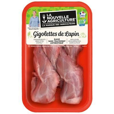 La Nouvelle Agriculture Gigolettes de Lapin Bleu Blanc Coeur, Environ 4x120g