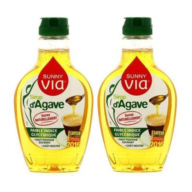 Sunny Via Sirop d'agave, Lot de 2x350g