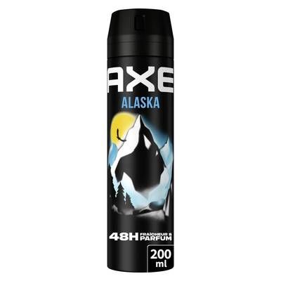 Axe Déodorant spray Homme Fraîcheur et parfum 48h Alaska, 200ml