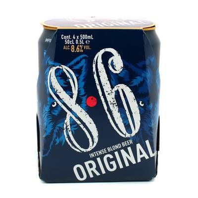 8.6 Bière blonde 8.6°, 4x50cl