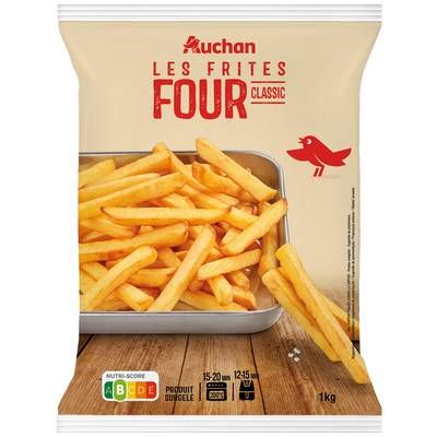 Auchan Frites au four classique, 1kg