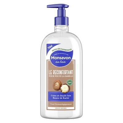 Monsavon Crème douche Réconfortant Beurre de Karité, 750ml