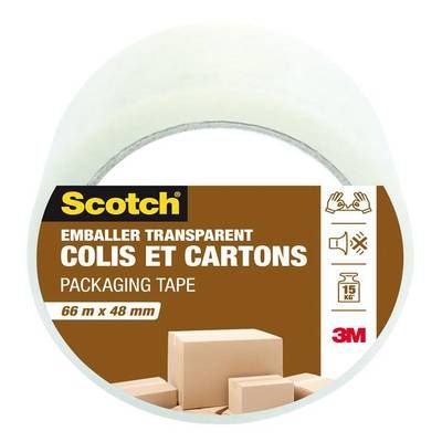 Scotch Ruban adhésif d'emballage transparent, Dimensions  66m x 48mm