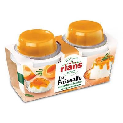 Rians Faisselle et coulis d'abricot, 240g