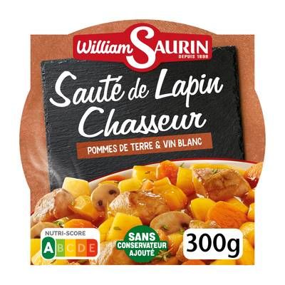 William Saurin Sauté de Lapin Chasseur et Pommes de terre, 300g