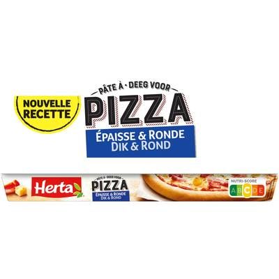 Herta Pâte à Pizza Epaisse et Ronde, 450g