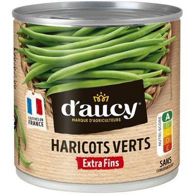 D'aucy Haricots verts extra fins, 220g