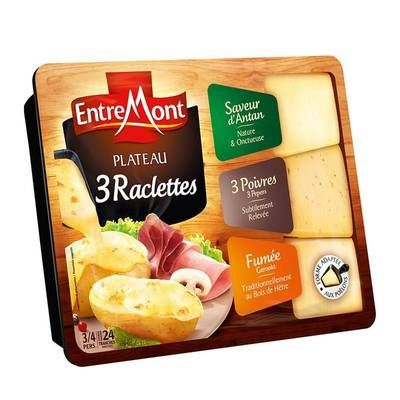 Entremont Raclette triangle 3 saveurs, 600g