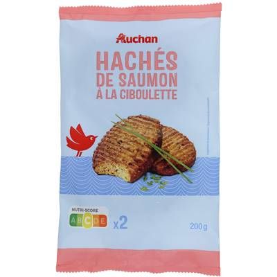 Auchan Hâché de Saumon, 2 pièces - 200g